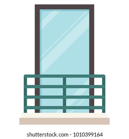 Balcony vector. free space for text. wallpaper. background.