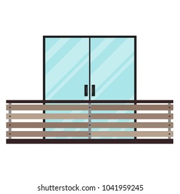 Balcony vector. free space for text. wallpaper. background.