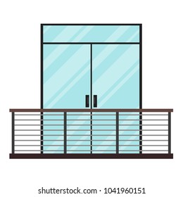 Balcony vector. free space for text. wallpaper. background.