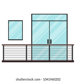 Balcony vector. free space for text. wallpaper. background.