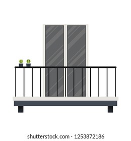 Balcony vector. free space for text. wallpaper. new design.