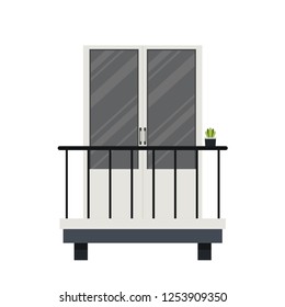 Balcony vector. free space for text. wallpaper. new design.