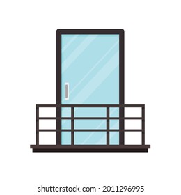 Balcony vector. free space for text. wallpaper. background.