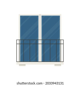 Balcony vector. free space for text. wallpaper. Door vector.