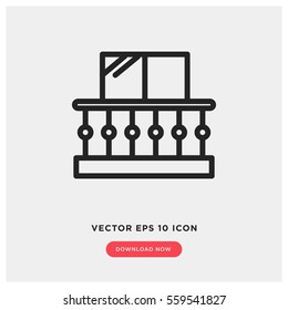 ícone vetor varanda. Ilustração vetorial simples e moderna para web site ou aplicativo móvel