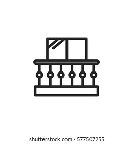 balcony vector icon. Modern, simple flat vector illustration for web site or mobile app