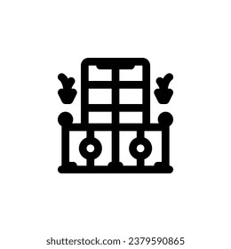 balcony vector icon. real estate icon outline style. perfect use for logo, presentation, website, and more. simple modern icon design line style