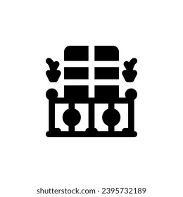 balcony vector icon. real estate icon solid style. perfect use for logo, presentation, website, and more. simple modern icon design glyph style