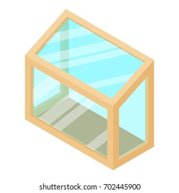 Balcony window frame icon. Isometric illustration of balcony window frame vector icon for web