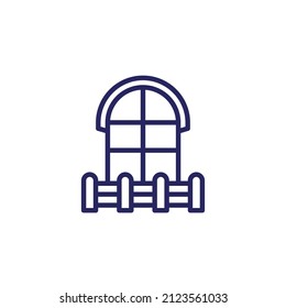 balcony and window line icon
