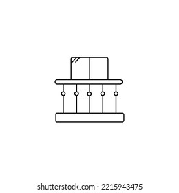 Balcony, balcony with window vector icon. Elements for mobile concepts and web apps.
