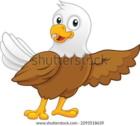 A bald or American eagle bird cute cartoon wildlife mascot [[stock_photo]] © 