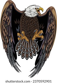 The Bald American eagle color tattoo