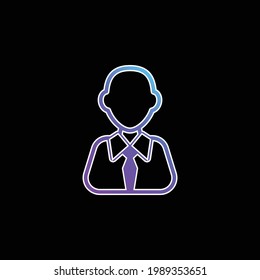 Bald Businessman blue gradient vector icon