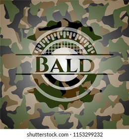 Bald camouflaged emblem