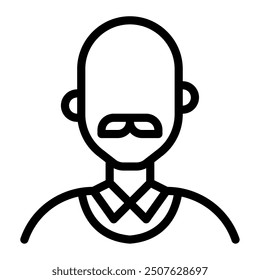 Bald Diversity Avatars icon illustration
