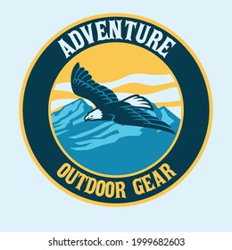 bald eagle badge outdoor logo