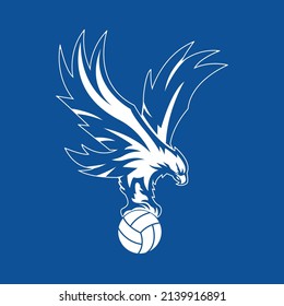 Bald Eagle bird, animal Silhouette Vector Illustration.