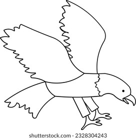 bald eagle eagle bird ebblem flying Outline