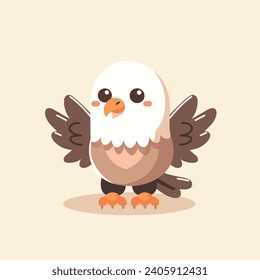 Dibujo vectorial de dibujos animados de águila calva