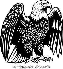Bald Eagle Character Vector Set