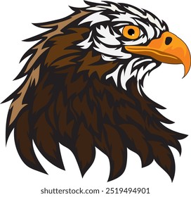 Gráfico de Vector con logo de cara de águila calva