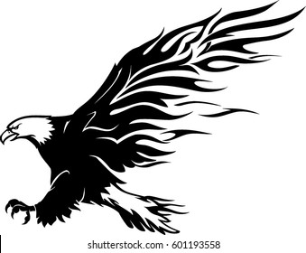 Bald Eagle Flame Abstract