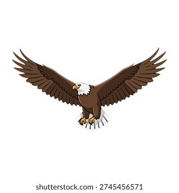 Bald Eagle In Flight design illustration