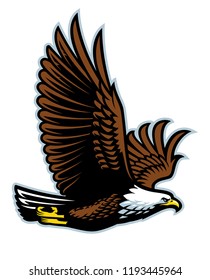 bald eagle flying mascot