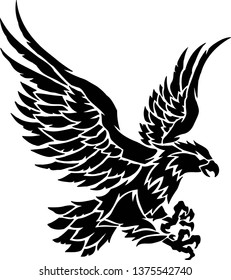 Bald Eagle Flying Vector Graphic Logo