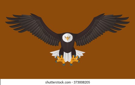 Bald Eagle flying, Vector illustration