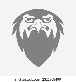 Bald eagle head, black and white isolated on white background, mascot, design element for business, shirt, t shirt, logo, label, emblem, tatoo, sign, poster, Vintage, emblems, Vector illustration