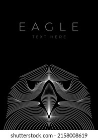 Bald Eagle Head Blend Effect Multiple Line Art Vector Design Template Illustration Decoration