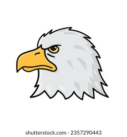 Bald eagle head isolated vector illustration for American Eagle Day on June 20