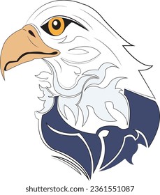 bald eagle head logo - logotype