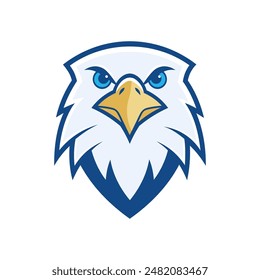 Bald eagle head logo style minimalistic illustration