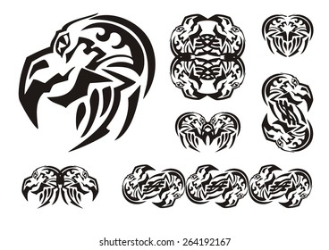 Bald eagle head symbols 
