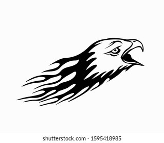Bald eagle head vector illustration
