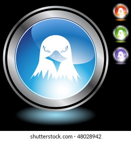 Bald eagle icon isolated on a white background.