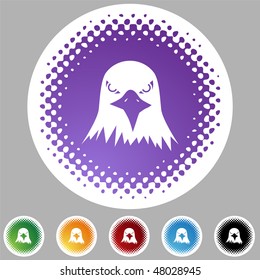 Bald eagle icon isolated on a white background.