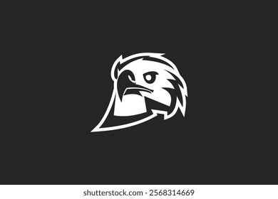 bald eagle icon Logo Vector Illustration. Suitable for business company, modern company, sport logo, etc.