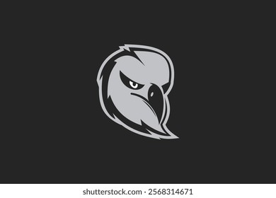 bald eagle icon Logo Vector Illustration. Suitable for business company, modern company, sport logo, etc.