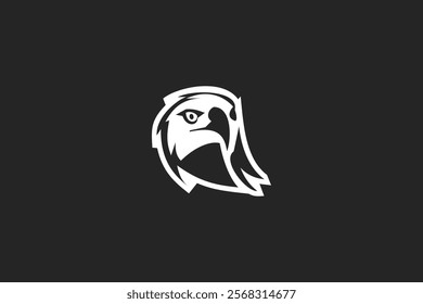 bald eagle icon Logo Vector Illustration. Suitable for business company, modern company, sport logo, etc.