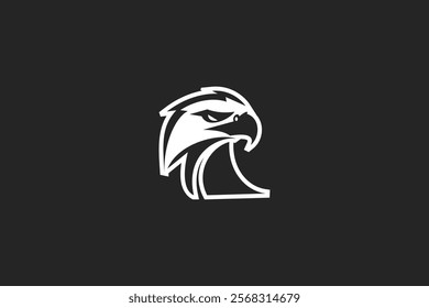 bald eagle icon Logo Vector Illustration. Suitable for business company, modern company, sport logo, etc.