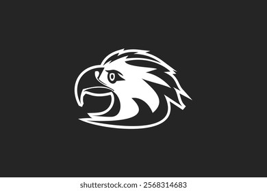 bald eagle icon Logo Vector Illustration. Suitable for business company, modern company, sport logo, etc.