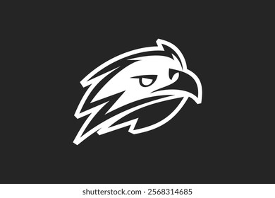 bald eagle icon Logo Vector Illustration. Suitable for business company, modern company, sport logo, etc.