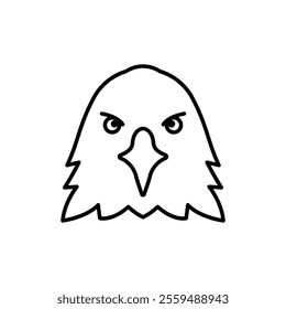 Bald eagle icon vector illustration