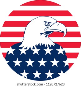 Bald Eagle Illustration. Vector Design.