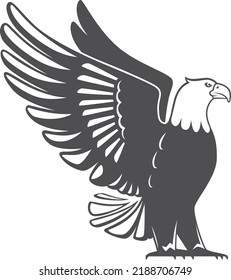 Bald eagle insignia. Retro air power logo