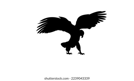 bald eagle original high quality black silhouette front